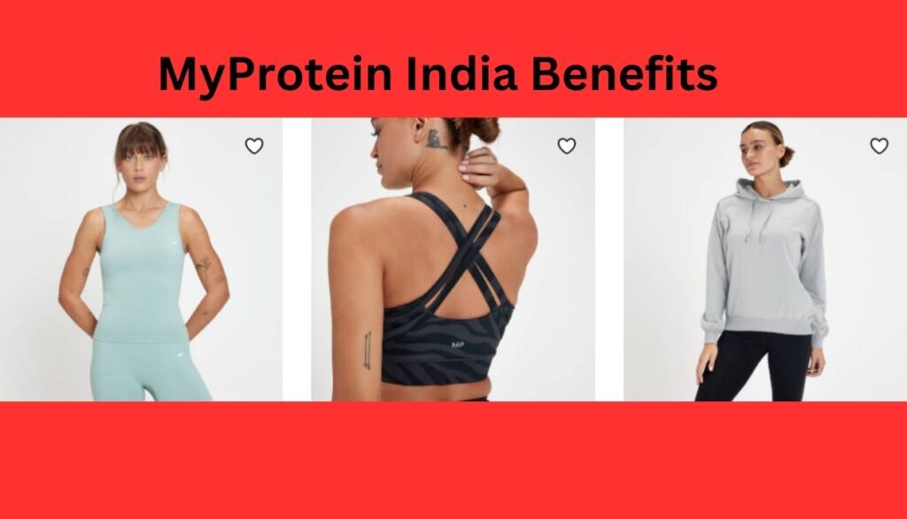 Three women wearing MyProtein India activewear, showcasing stylish and comfortable workout clothing.